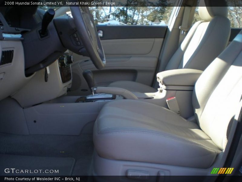Natural Khaki Green / Beige 2008 Hyundai Sonata Limited V6