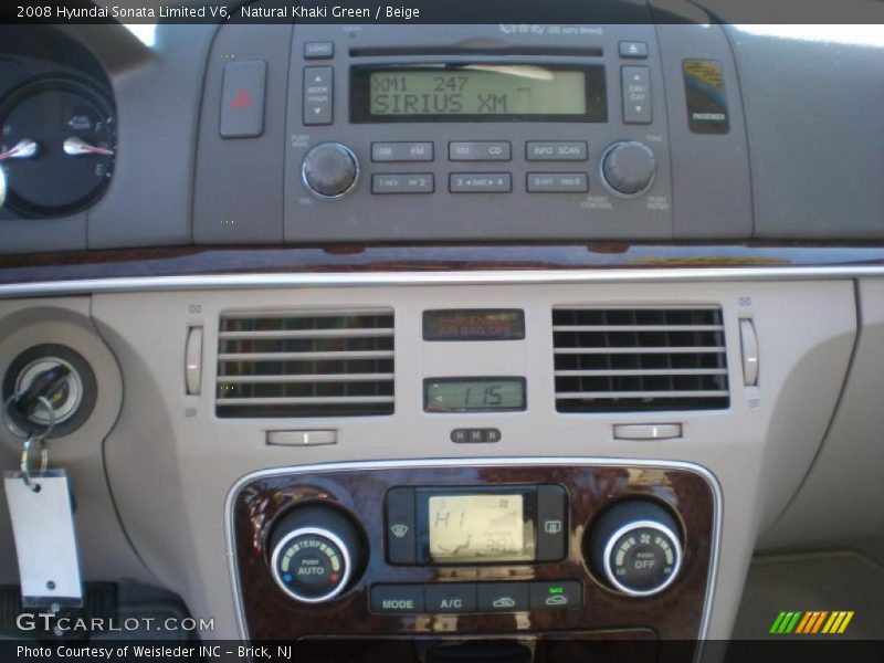 Natural Khaki Green / Beige 2008 Hyundai Sonata Limited V6