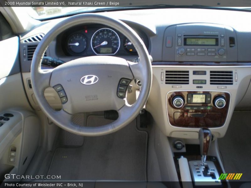 Natural Khaki Green / Beige 2008 Hyundai Sonata Limited V6