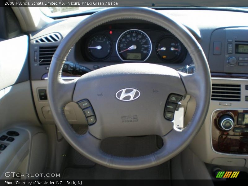 Natural Khaki Green / Beige 2008 Hyundai Sonata Limited V6