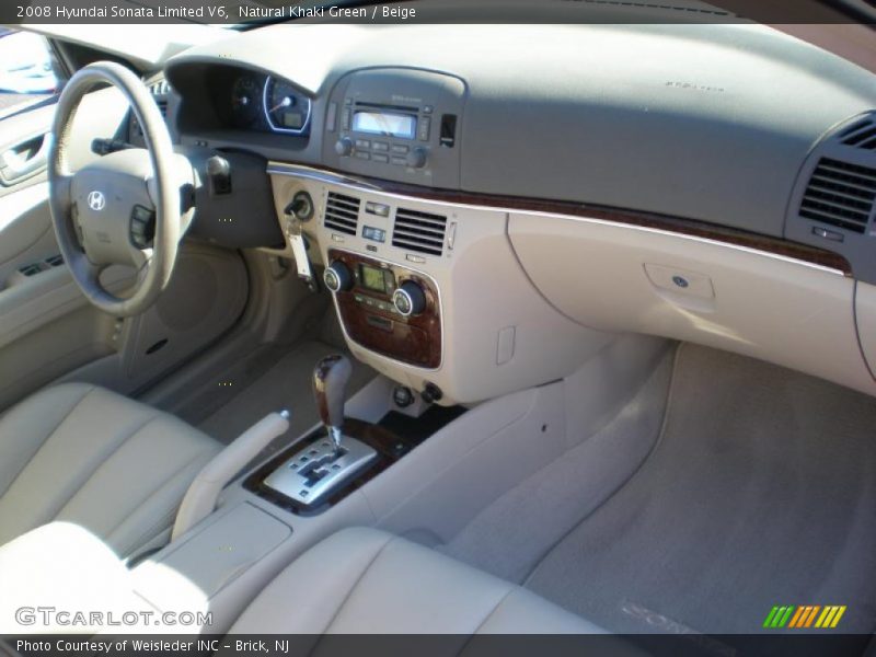 Natural Khaki Green / Beige 2008 Hyundai Sonata Limited V6