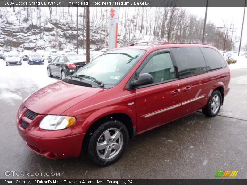 Inferno Red Tinted Pearl / Medium Slate Gray 2004 Dodge Grand Caravan SXT