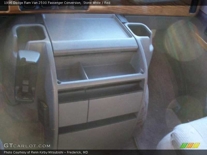 Stone White / Red 1996 Dodge Ram Van 2500 Passenger Conversion