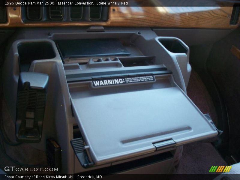 Stone White / Red 1996 Dodge Ram Van 2500 Passenger Conversion