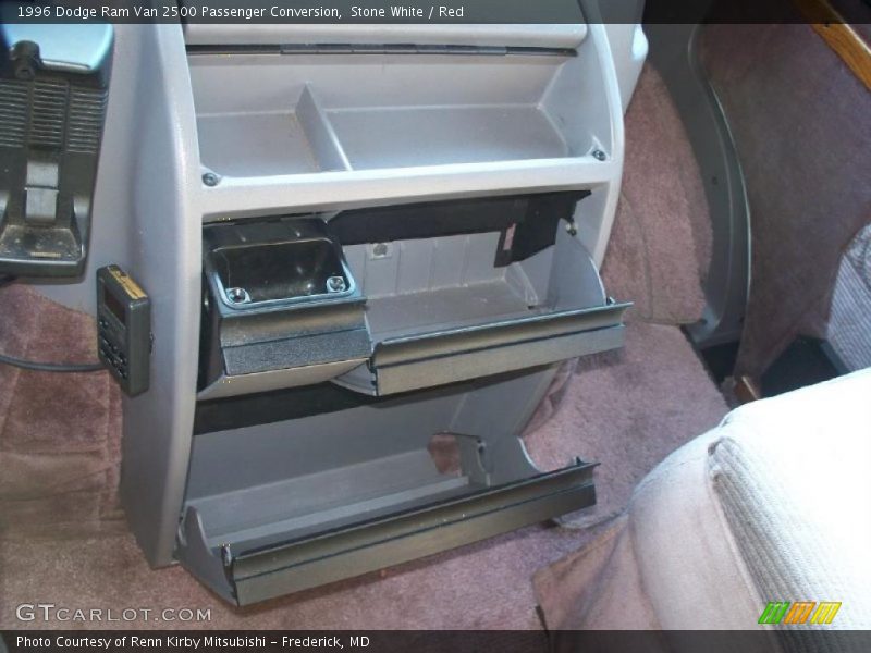 Stone White / Red 1996 Dodge Ram Van 2500 Passenger Conversion