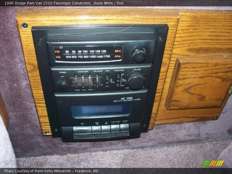 Stone White / Red 1996 Dodge Ram Van 2500 Passenger Conversion