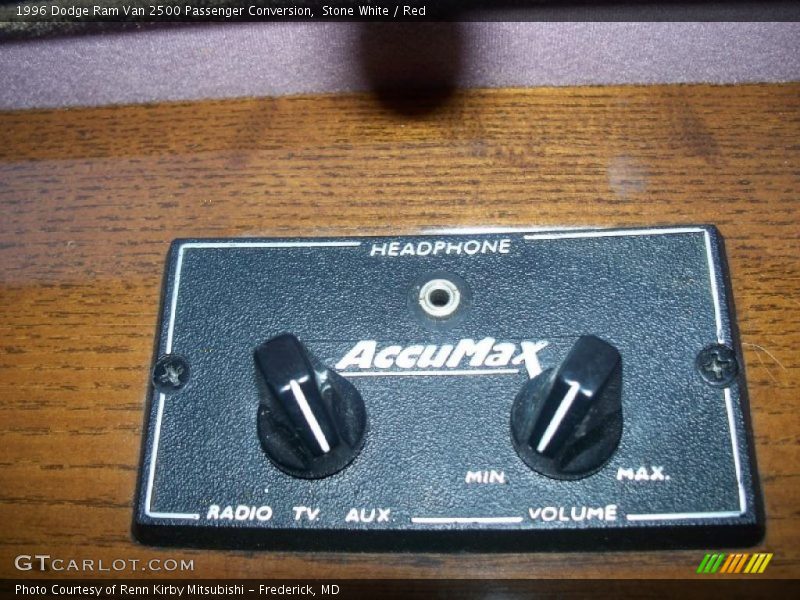Stone White / Red 1996 Dodge Ram Van 2500 Passenger Conversion