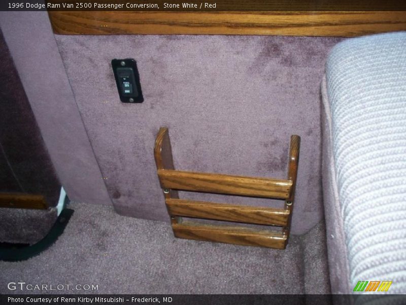 Stone White / Red 1996 Dodge Ram Van 2500 Passenger Conversion