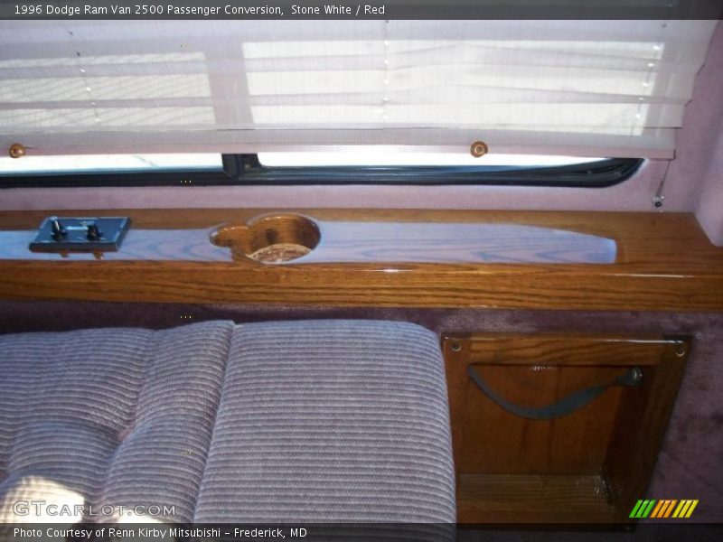 Stone White / Red 1996 Dodge Ram Van 2500 Passenger Conversion