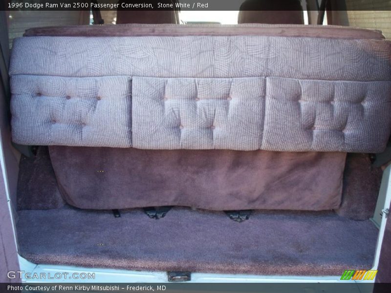 Stone White / Red 1996 Dodge Ram Van 2500 Passenger Conversion