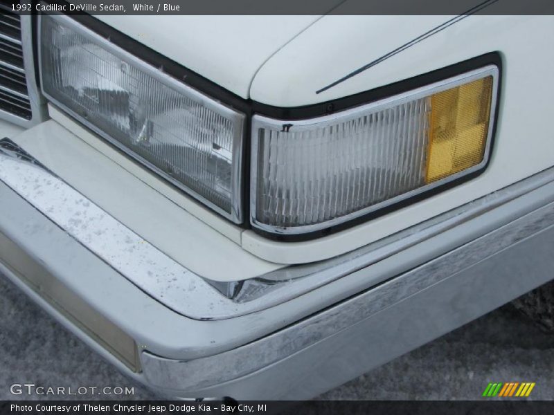 White / Blue 1992 Cadillac DeVille Sedan