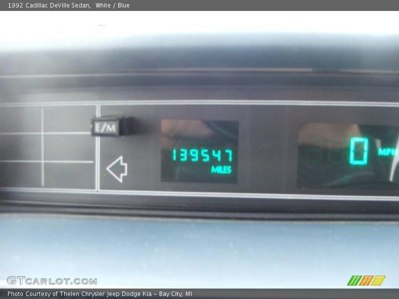White / Blue 1992 Cadillac DeVille Sedan