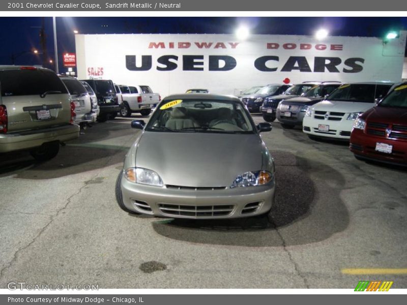 Sandrift Metallic / Neutral 2001 Chevrolet Cavalier Coupe