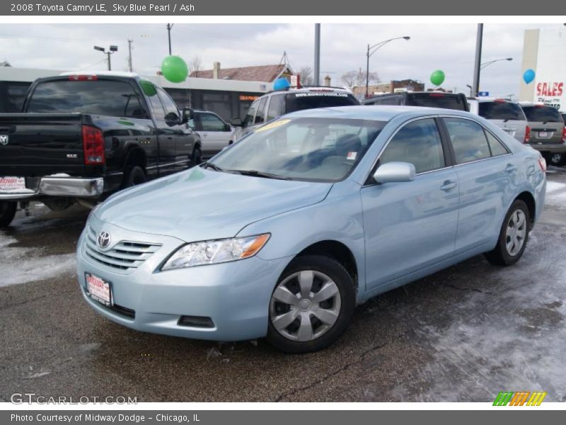 Sky Blue Pearl / Ash 2008 Toyota Camry LE