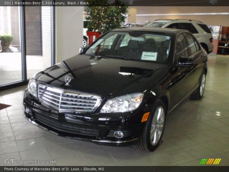 Black / Black 2011 Mercedes-Benz C 300 Luxury