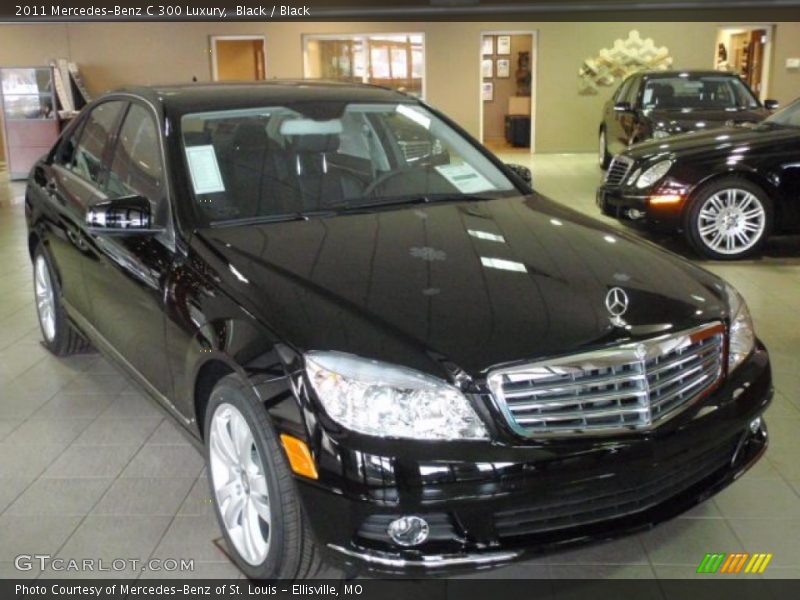 Black / Black 2011 Mercedes-Benz C 300 Luxury