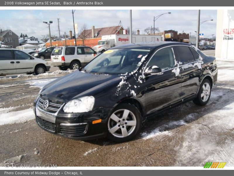 Black / Anthracite Black 2008 Volkswagen Jetta SE Sedan