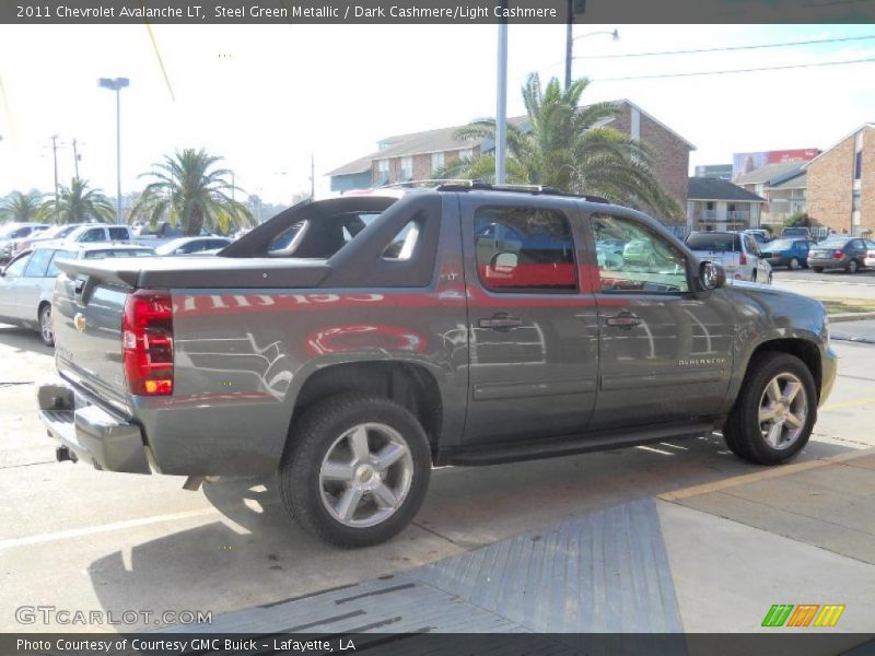Steel Green Metallic / Dark Cashmere/Light Cashmere 2011 Chevrolet Avalanche LT