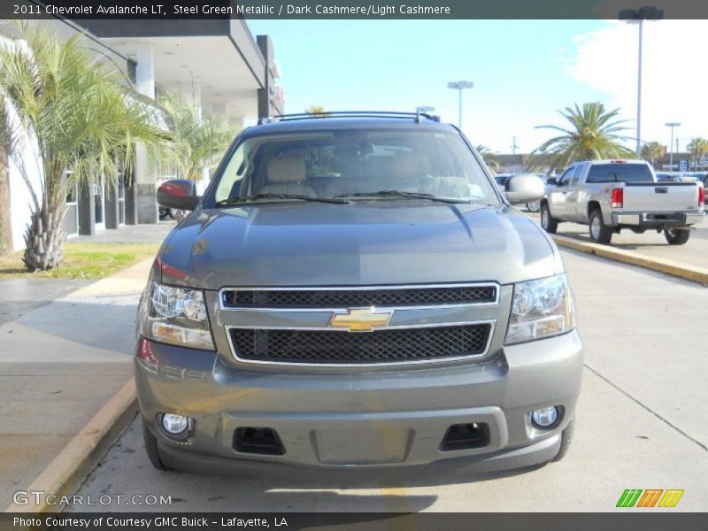 Steel Green Metallic / Dark Cashmere/Light Cashmere 2011 Chevrolet Avalanche LT