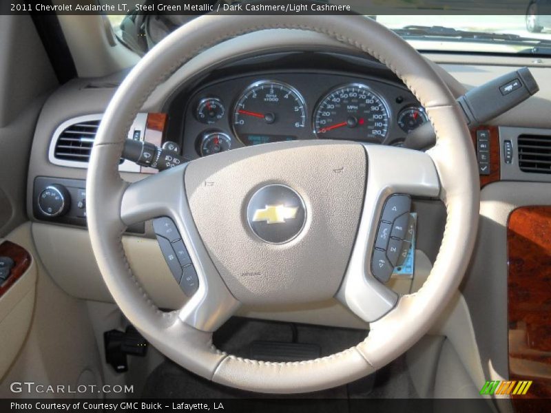 Steel Green Metallic / Dark Cashmere/Light Cashmere 2011 Chevrolet Avalanche LT