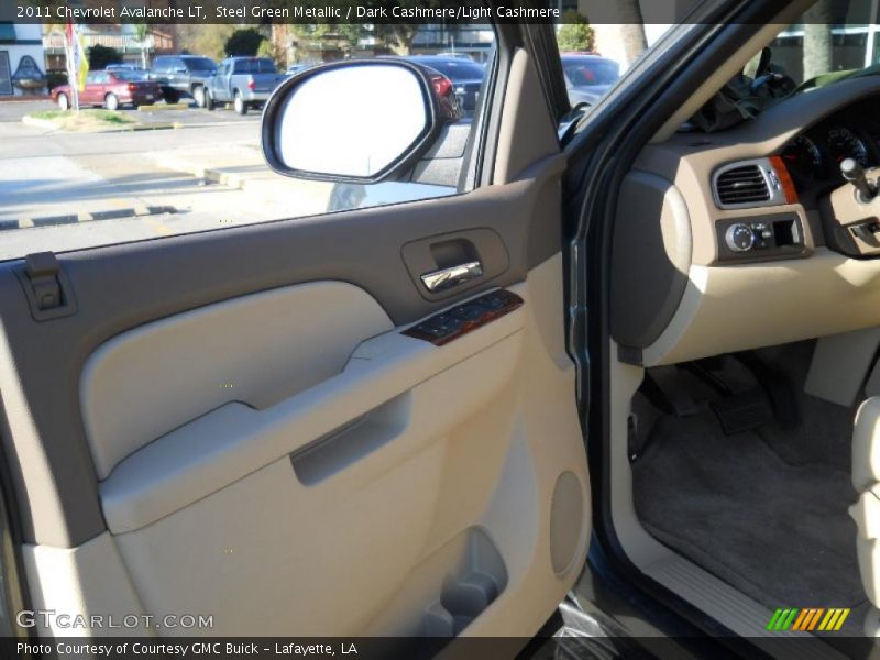 Steel Green Metallic / Dark Cashmere/Light Cashmere 2011 Chevrolet Avalanche LT