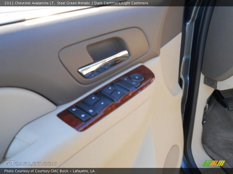 Steel Green Metallic / Dark Cashmere/Light Cashmere 2011 Chevrolet Avalanche LT