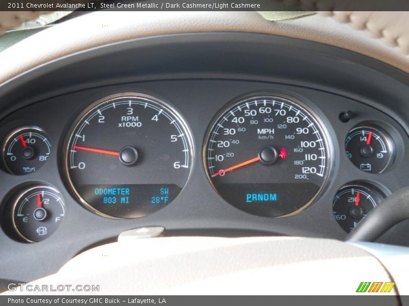 Steel Green Metallic / Dark Cashmere/Light Cashmere 2011 Chevrolet Avalanche LT