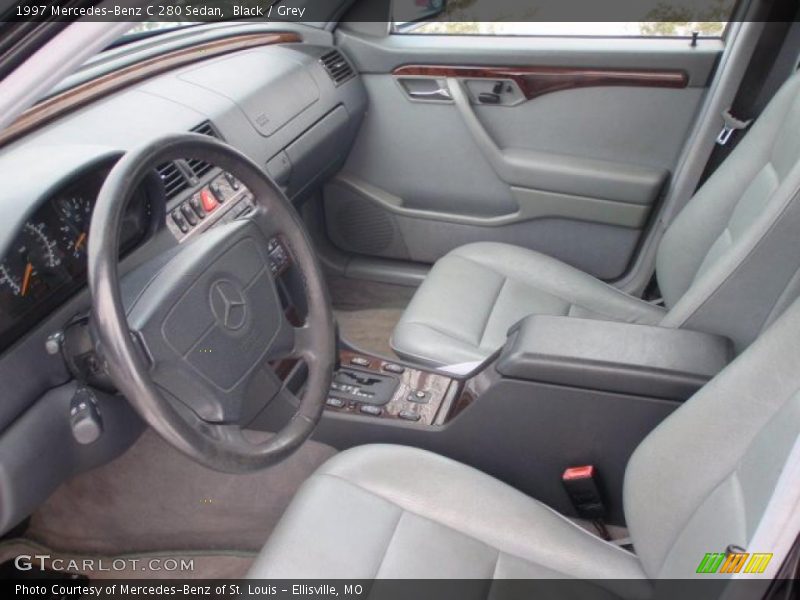 Black / Grey 1997 Mercedes-Benz C 280 Sedan