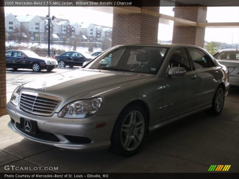 Brilliant Silver Metallic / Charcoal 2005 Mercedes-Benz S 55 AMG Sedan