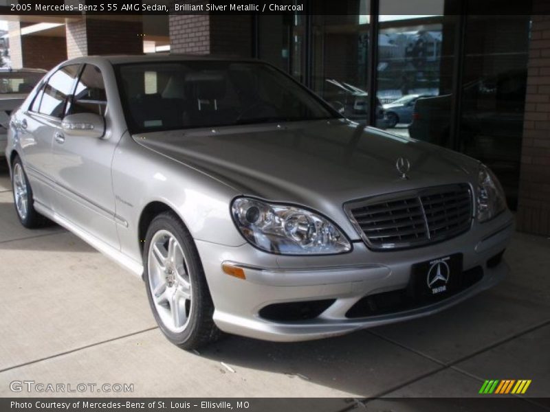 Brilliant Silver Metallic / Charcoal 2005 Mercedes-Benz S 55 AMG Sedan
