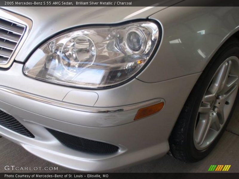 Brilliant Silver Metallic / Charcoal 2005 Mercedes-Benz S 55 AMG Sedan