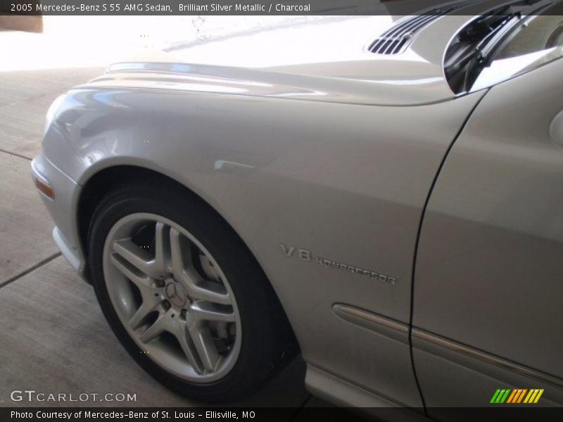 Brilliant Silver Metallic / Charcoal 2005 Mercedes-Benz S 55 AMG Sedan