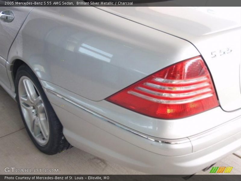 Brilliant Silver Metallic / Charcoal 2005 Mercedes-Benz S 55 AMG Sedan