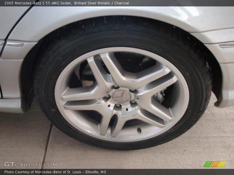 Brilliant Silver Metallic / Charcoal 2005 Mercedes-Benz S 55 AMG Sedan