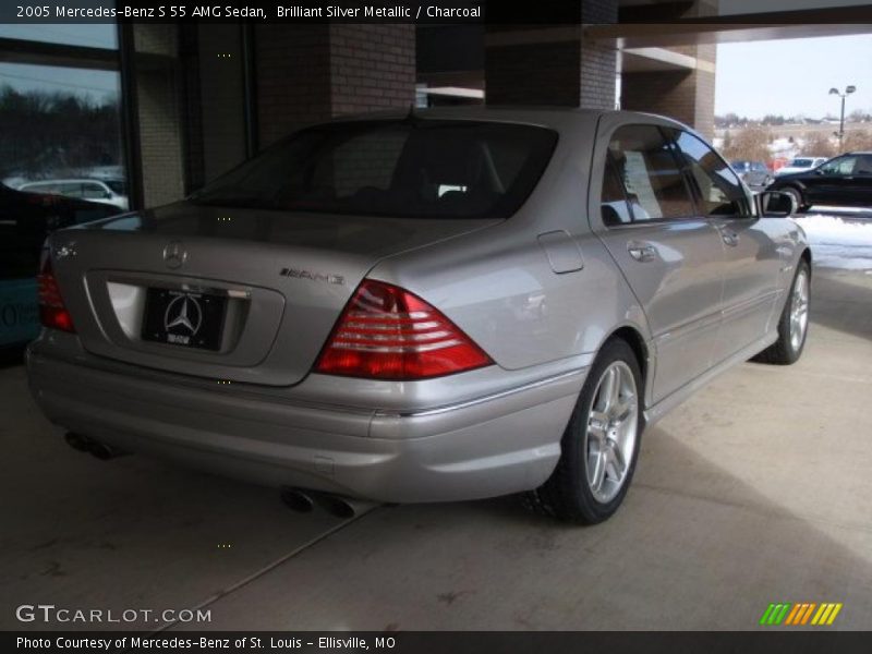 Brilliant Silver Metallic / Charcoal 2005 Mercedes-Benz S 55 AMG Sedan
