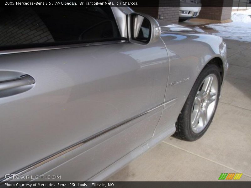 Brilliant Silver Metallic / Charcoal 2005 Mercedes-Benz S 55 AMG Sedan