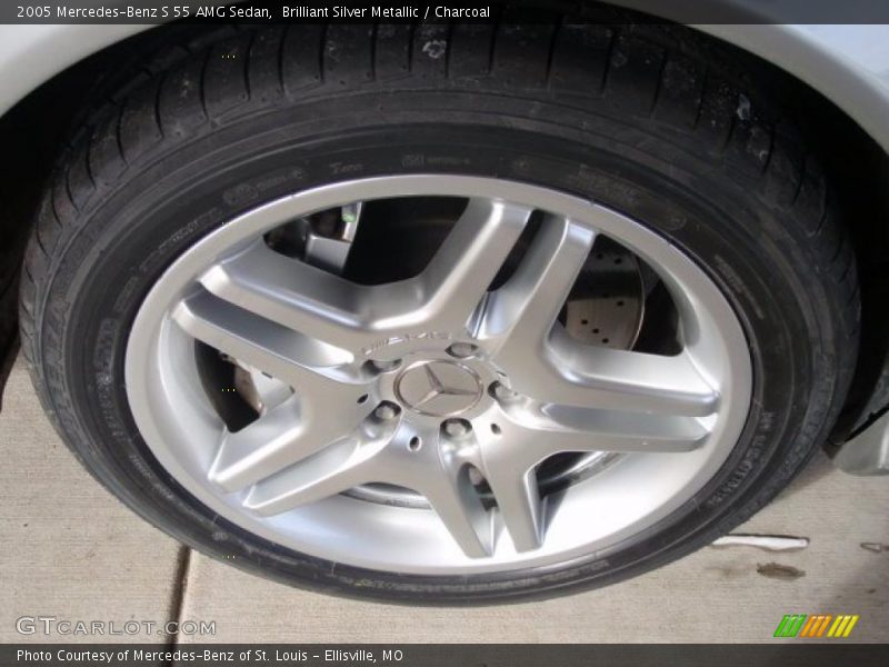 Brilliant Silver Metallic / Charcoal 2005 Mercedes-Benz S 55 AMG Sedan