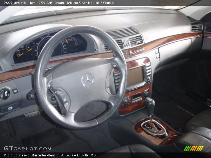Brilliant Silver Metallic / Charcoal 2005 Mercedes-Benz S 55 AMG Sedan