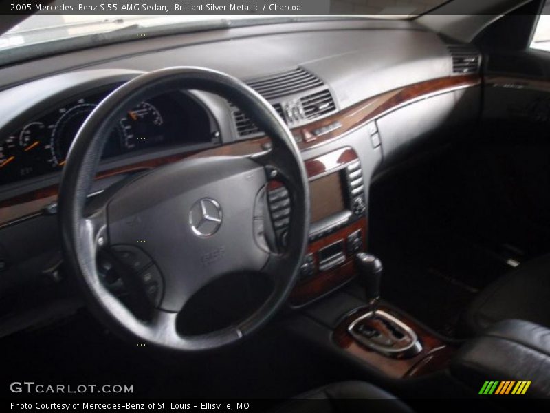 Brilliant Silver Metallic / Charcoal 2005 Mercedes-Benz S 55 AMG Sedan