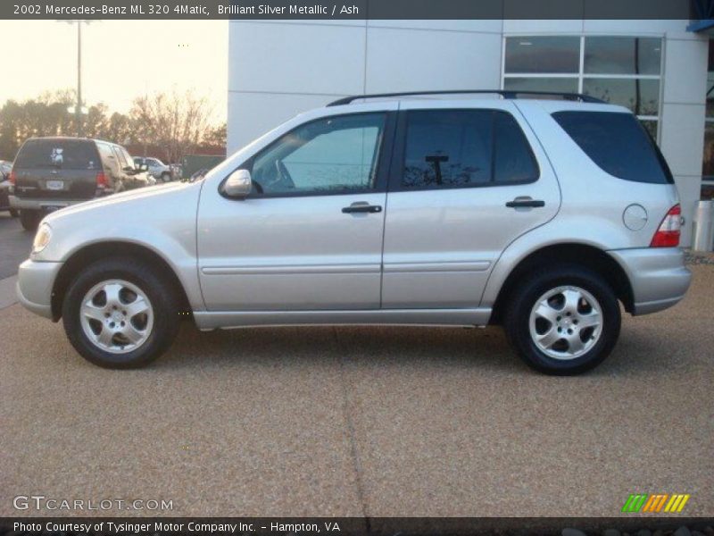 Brilliant Silver Metallic / Ash 2002 Mercedes-Benz ML 320 4Matic