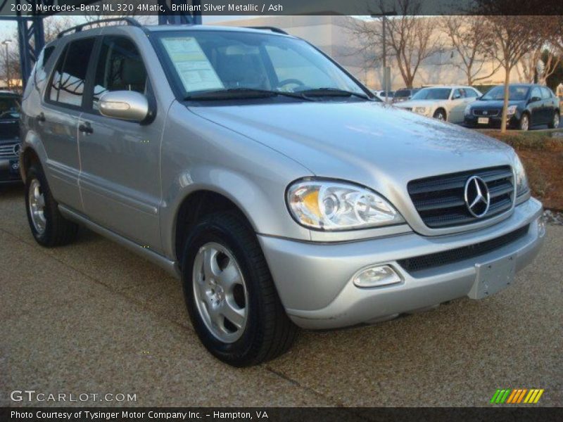 Brilliant Silver Metallic / Ash 2002 Mercedes-Benz ML 320 4Matic