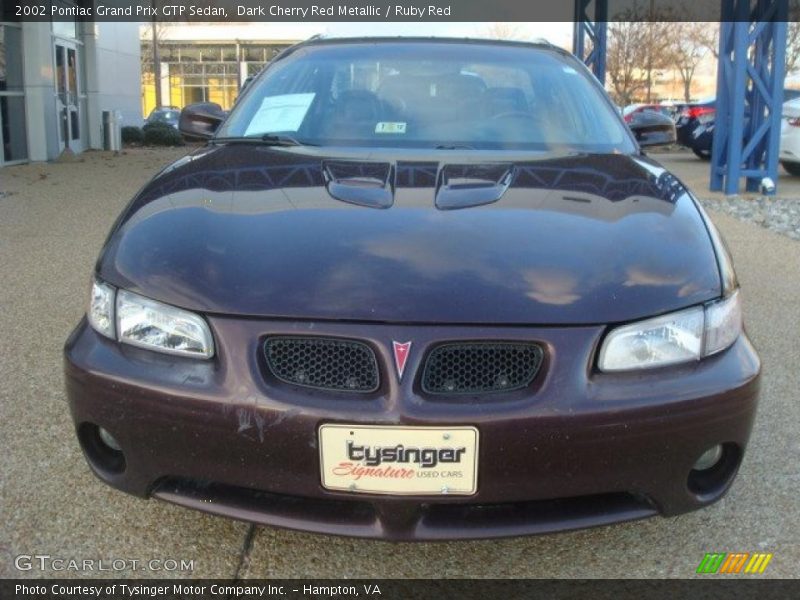 Dark Cherry Red Metallic / Ruby Red 2002 Pontiac Grand Prix GTP Sedan