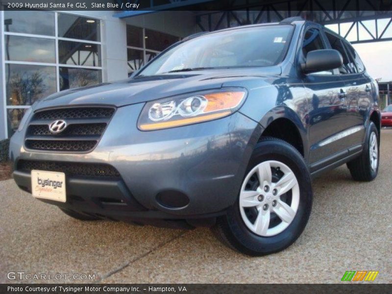 Slate Blue / Gray 2009 Hyundai Santa Fe GLS