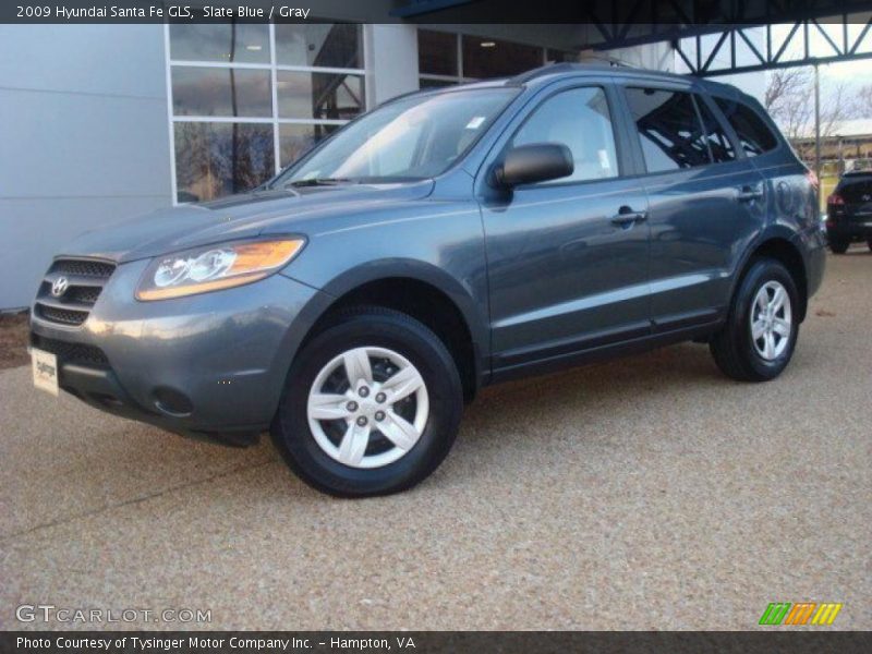 Slate Blue / Gray 2009 Hyundai Santa Fe GLS