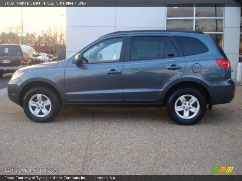 Slate Blue / Gray 2009 Hyundai Santa Fe GLS