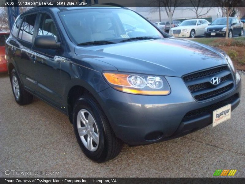 Slate Blue / Gray 2009 Hyundai Santa Fe GLS