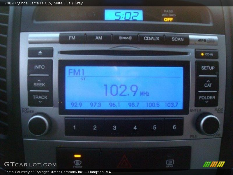 Slate Blue / Gray 2009 Hyundai Santa Fe GLS
