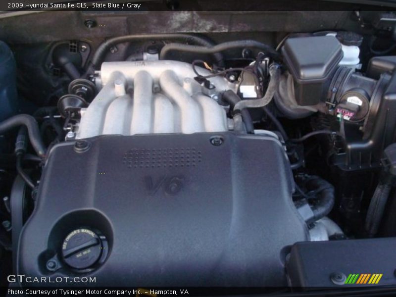 Slate Blue / Gray 2009 Hyundai Santa Fe GLS