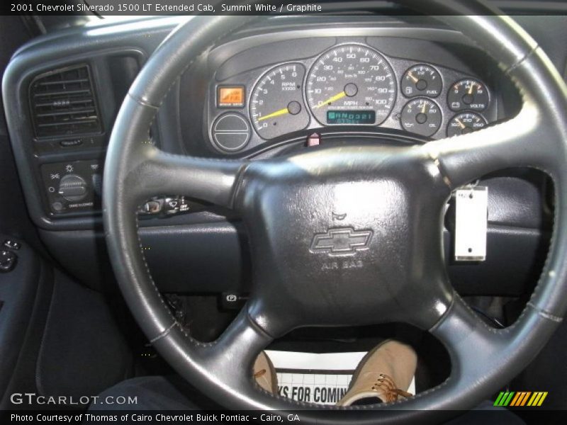 Summit White / Graphite 2001 Chevrolet Silverado 1500 LT Extended Cab