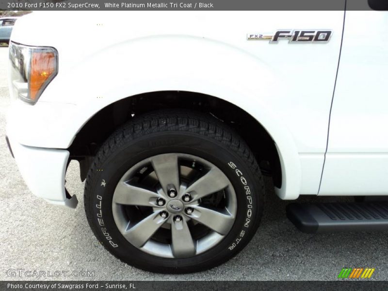 White Platinum Metallic Tri Coat / Black 2010 Ford F150 FX2 SuperCrew
